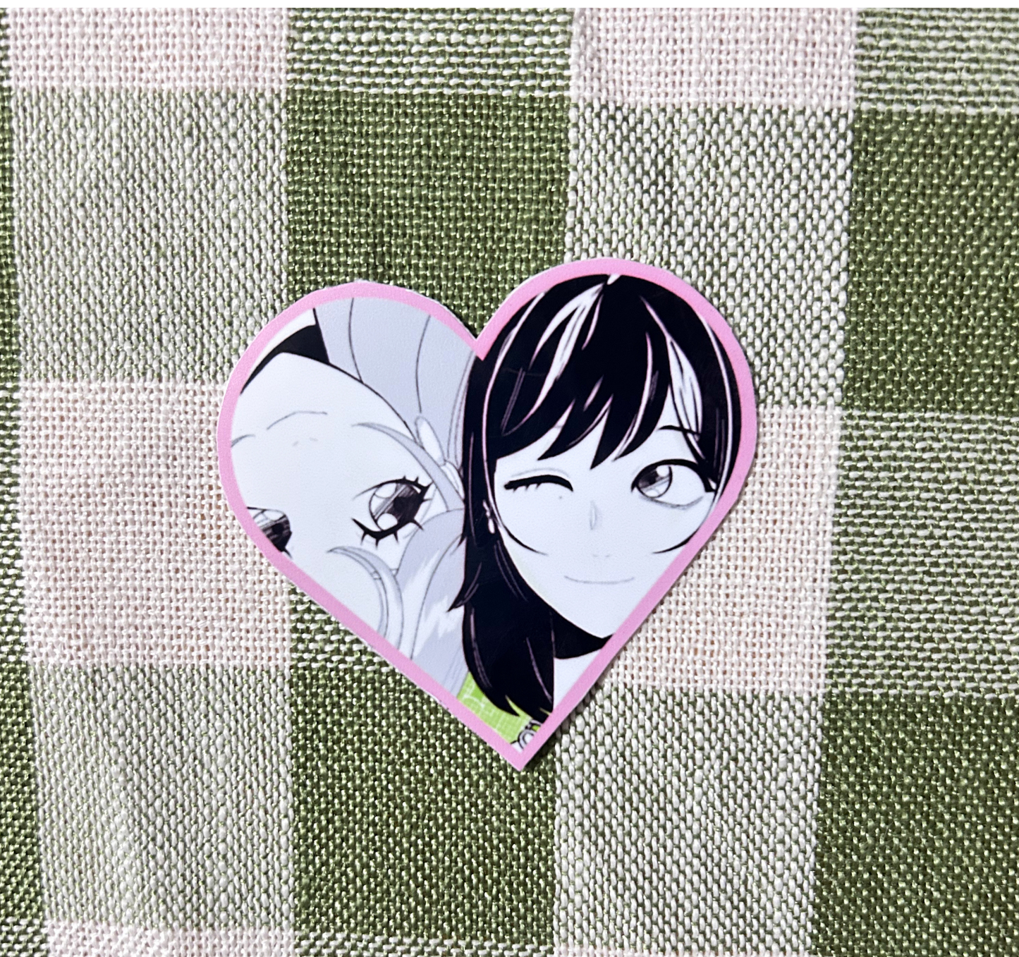 Heart Green Yuri Sticker 2"