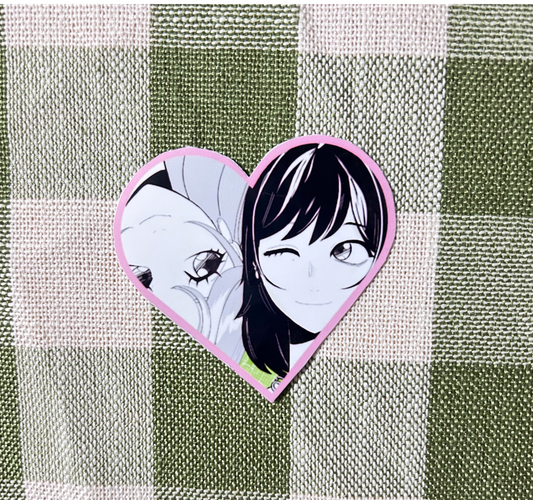 Heart Green Yuri Sticker 2"
