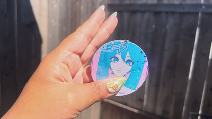 Holographic Hatsune Miku Keychain